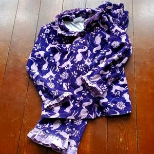 Pajama set bass pro shop flannel purple woodland wildlife deer